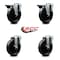 Service Caster 5'' Phenolic Wheel Swivel Bolt Hole Caster Set with 2 Posi Lock Brakes, 4PK SCC-BH20S514-PHR-PLB-2-S-2 - alternate 6